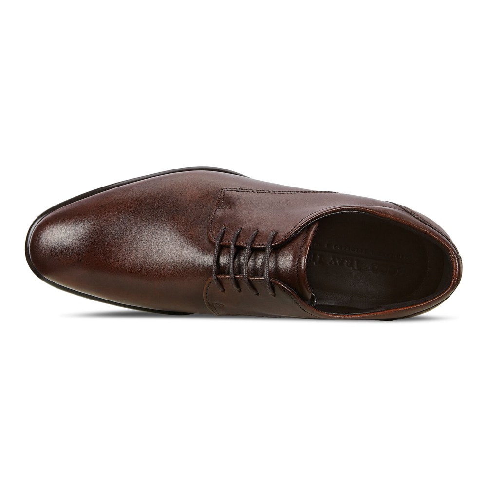 Zapatos Derby Hombre - ECCO Citytray Traditionals - Marrom - ROJ537618